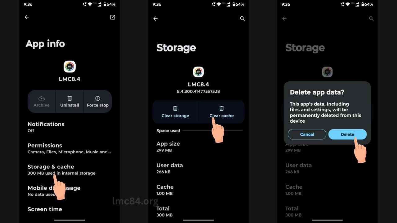 Troubleshooting Tips for LMC 8.4 (Updated 2025) 4 How to Clear LMC 8.4 app Cache